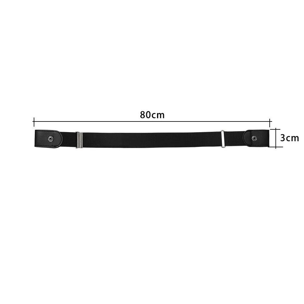 US 2-4 Pack Buckle Free Elastic Belt Women Men Comfortable Adjustable Invisible