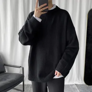 Wiaofellas  -  Autumn Winter Mens Warm Knitted Sweaters Pullover Men Vintage Casual Loose Sweater Male O-neck Long Sleeve Jumpers F394