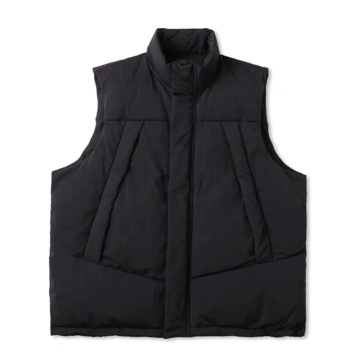 Wiaofellas  -  Korean Fashion Stand Collar Loose Vests Male Casual Solid Warm Waistcoat Coat  Autumn Winter New Heated Sleeveless Jackets Men's
