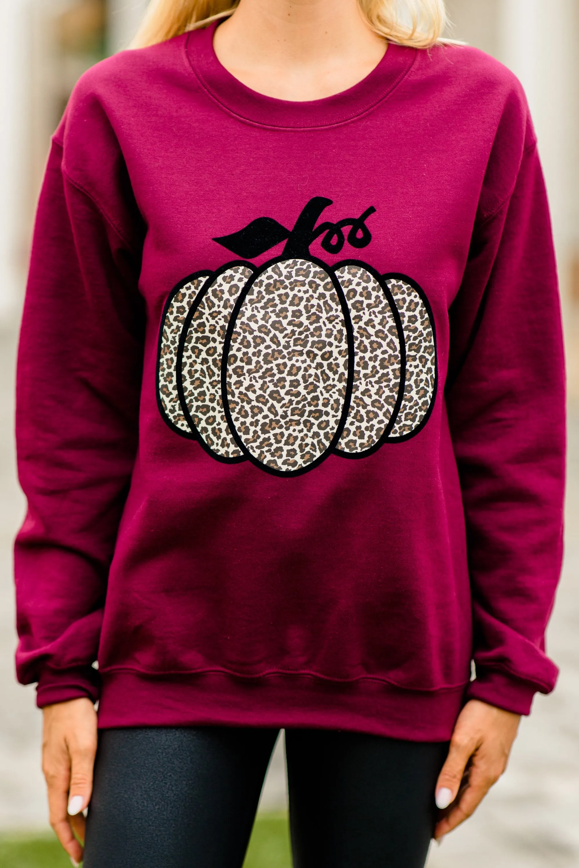 Wild About You Red Maroon Graphic Sweatshirt